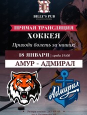Прямая трансляция хоккей. Амур - Адмирал