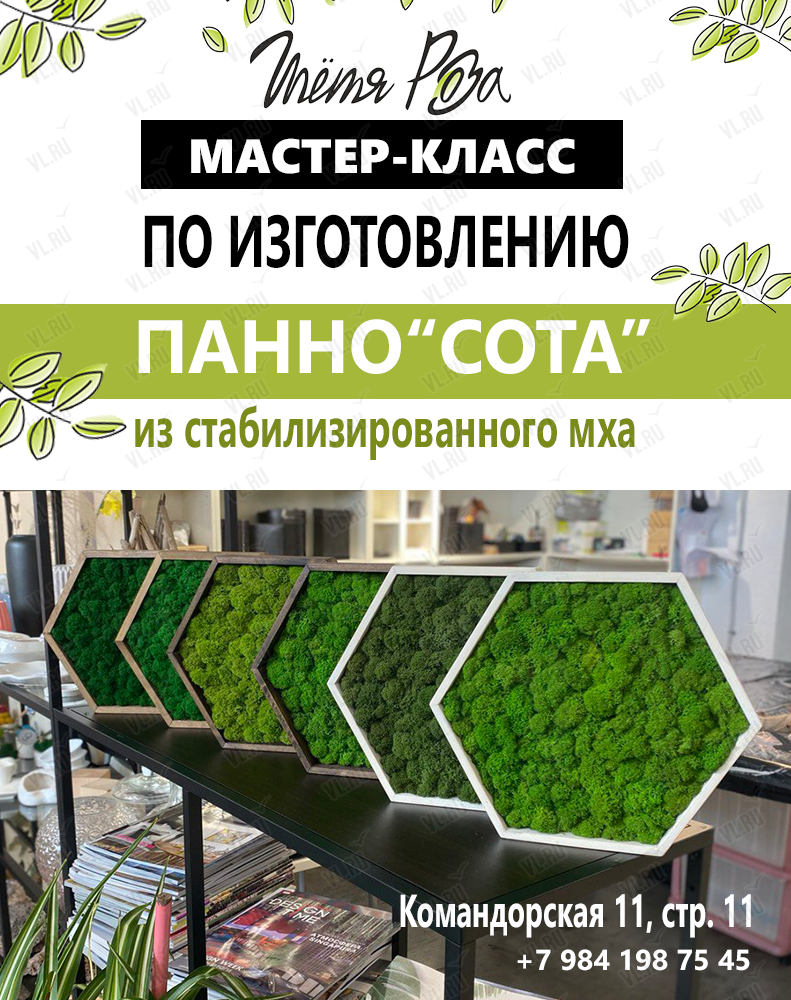 Мастер-класс по изготовлению панно из мха 