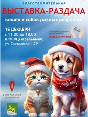 Благотворительная выставка-раздача кошек и собак разных возрастов