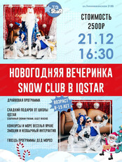 Новогодняя вечеринка для школьников Snow club