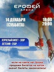Катание на коньках в "Ерофее"