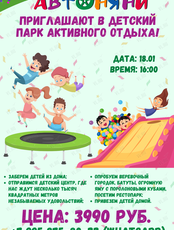 Автоняни: детский парк активного отдыха