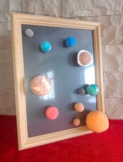 Мастер-класс "Картина из воздушного пластилина" на фоторамке