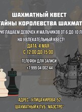Шахматный квест «Тайны Королевства шахмат»