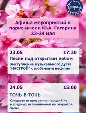 Развлекательные мероприятия в парке им. Гагарина