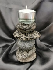 Мастер-класс "Подсвечник из камней"