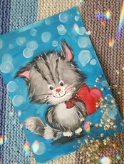 Мастер-класс для детей "Котик с сердечком"