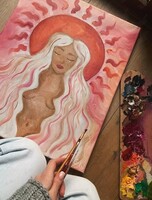 Мастер-класс по созданию картины «Девушка-солнце»