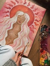 Мастер-класс по созданию картины «Девушка-солнце»