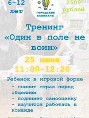 Тренинг «Один в поле не воин»