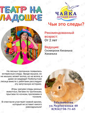 Театр на Ладошке «Чьи это следы» с живым кроликом