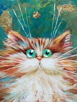 Мастер-класс по акрилу "Рыжий кот"