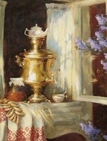 Мастер-класс по живописи с акрилом "Русский самовар"