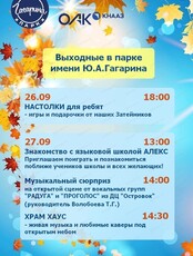 Выходные в парке им. Гагарина