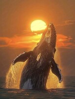 Мастер-класс "Рисуем кита на закате"