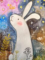 Мастер-класс по рисованию для детей 5-7 лет "Зайка"