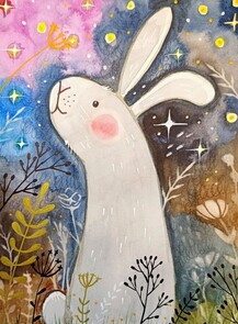 Мастер-класс по рисованию для детей 5-7 лет "Зайка"