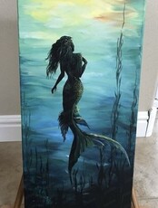 Арт-встреча "Рисуем русалку в океане"