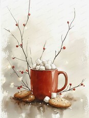 Мастер-класс по созданию акварельной картины "Уютный ноябрь"