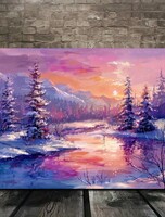 Мастер-класс по маслу "Зимняя сказка"