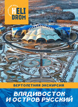 Полет на вертолете над Владивостоком и островом Русский