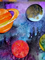 Мастер-класс по акварельной живописи «Космос»