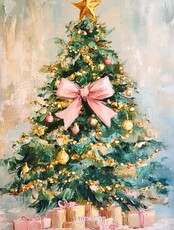 Арт-бранч с бокалом шампанского "Новогодняя ёлка"