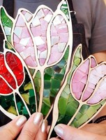 Мастер-класс по стеклянной мозаике «Цветы для мамочки»