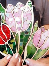 Мастер-класс по стеклянной мозаике «Цветы для мамочки»