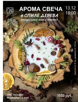 Мастер-класс "Арома свеча в спиле дерева"