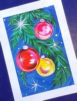 Мастер-класс по живописи «Новогодние игрушки» для детей