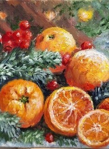 Мастер-класс по маслу "Новогоднее настроение"