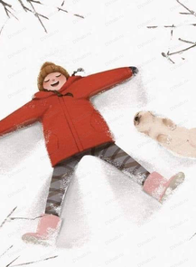 Мастер‑класс "Мальчик и собака на снегу: рисование красками"