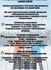 Семейный праздник "Папа, Мама, Я - лыжная семья"