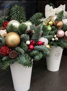 Мастер-класс по созданию новогодней композиции в стаканчике с нобилисом