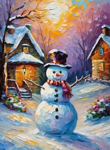 Мастер-класс по маслу для детей и взрослых "Снеговик"