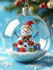 Семейный мастер-класс "Новогодняя игрушка из пластилина в шаре"