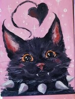 Мастер-класс акрилом "Колючий котёнок"