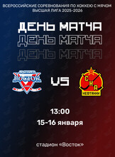 Всероссийские соревнования по хоккею с мячом Высшая лига 2025/26. Матч «Восток» — «СКА-Нефтяник-2» (г. Хабаровск)