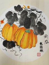 Мастер-класс по китайской живописи "Тыквы"