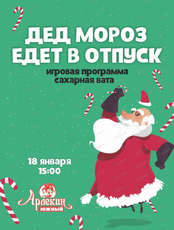 Игровая программа "Дед мороз едет в отпуск" в "Арлекине. Южный"