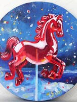 Мастер-класс по маслу "Красный конь"