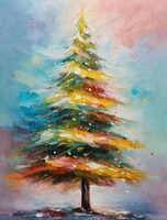 Мастер-класс по маслу "Новогодняя ёль"