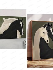 Мастер-класс по живописи маслом "Интерьерная картина. Пара лошадей"