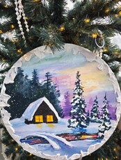 Мастер-класс по рисованию без опыта "Домик в лесу"