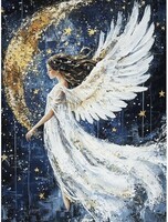 Мастер-класс по интерьерной картине с поталью "Рождественский ангел"