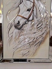 Мастер-класс по интерьерной картине "Белая лошадь"