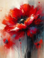 Мастер-класс по маслу и мастихину "Прекрасный мак"