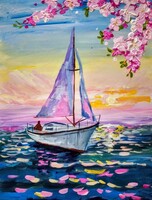 Мастер-класс по живописи акрилом "Парусник мечты"