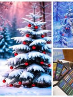 Мастер-класс "Зимняя сказка в смешанной технике"